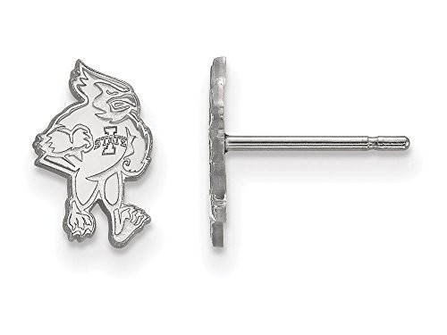 LogoArt SS021IAS Iowa State Extra Small (3/8 Inch) Post Earrings (Sterling Silver).