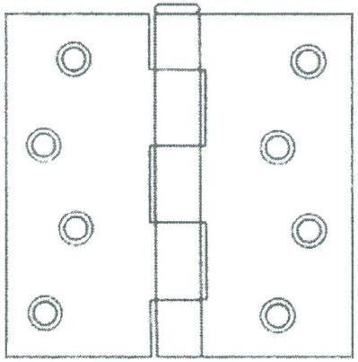 Deltana S44U5-R 4 in. x 4 in. Residential Square Steel Hinge - Pair (Set of 10) (Residential - Antique Brass)