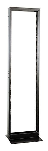 HUBBELL HPW84RR23 Hubbell Systems NextFrame Aluminum 6063-T2 Cable Management Equipment Rack, 23" Width x 84" Height, 45 Unit, Black