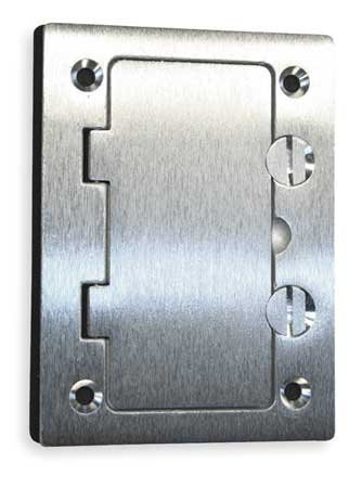 HUBBELL SA3826 Hubbell Systems Aluminum Round Floor Box Rectangle Style Line Decorator Opening Cover, 4-5/32" Length x 2-63/64" Width