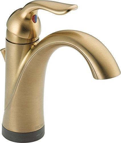 Delta 538T-CZ-DST Faucet Lahara Single Handle Bathroom Faucet with Touch2O.xt Technology, Champagne Bronze