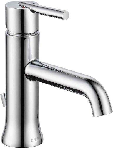 Delta 559LF-CZMPU Faucet Trinsic, Single Hole-Single Handle, 4-Inch plate/metal pop-up, Champagne Bronze