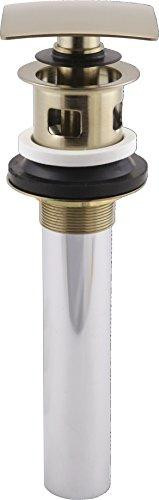 Delta 72175-CZ  Square Push Pop-Up Bathroom Sink Drain with Overflow, Champagne Bronze