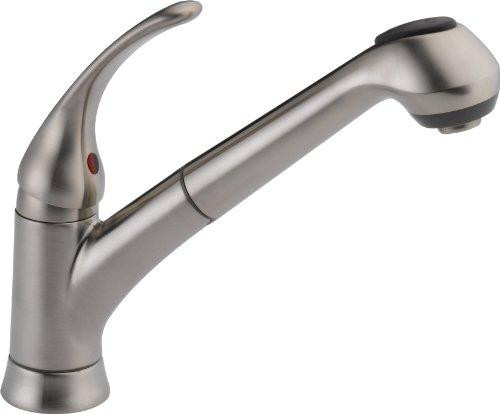 Delta B4310LF-SS  Foundations: Single Handle Pull-Out Kitchen Faucet STAINLESS