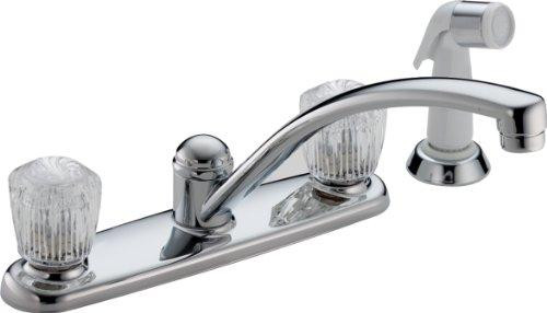 Delta 2402LF 2100 / 2400 Series Two Handle Kitchen Faucet with Spray 145053