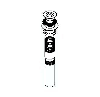 Delta RP6346CZ Other Grid Strainer w/ Overflow - Vessel Bathroom 144386