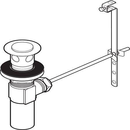 Delta RP26533PB Faucet Metal Drain Assembly with Less Lift Rod and Knob for Bathroom, Polished Brass