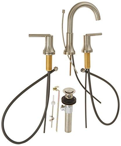 Delta 3559-SSMPU-DST Faucet Trinsic, Widespread Bath Faucet with metal pop-up, Stainless
