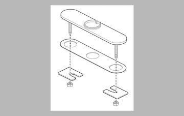 Delta RP64070AR  Trinsic 8 Inch Escutcheon, Arctic Stainless