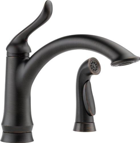 Delta 4453-RB-DST  Linden: Single Handle Kitchen Faucet With Spray VENETIAN BRONZE