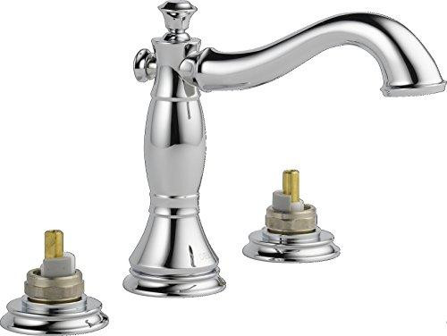 Delta 3597LF-MPU-LHP  Cassidy Two Handle Widespread Bathroom Faucet with Metal Pop-Up Drain without Handles, Chrome