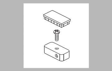 Delta RP72432SS Faucet End Cap and Screw and Top Elbow, Stainless