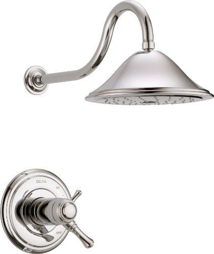 Delta T17T297-PN Faucet Cassidy 17T Series Dual-Function Shower Trim Kit with Single-Spray Touch-Clean Shower Head, Polished Nickel (Valve Not Included)