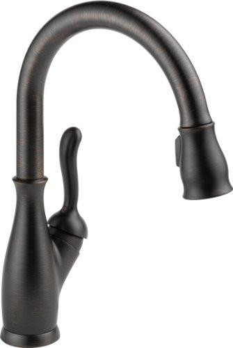 Delta 9178-RB-DST Leland Single Handle Pull-Down Kitchen Faucet with ShieldSpray Technology 134802