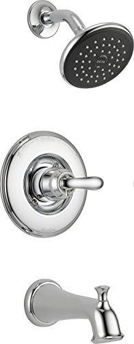 Delta T14494 Faucet Linden 14 Series Single-Function Tub and Shower Trim Kit with 5-Spray Touch-Clean Shower Head, Chrome (Valve Not Included)