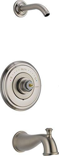 Delta T14497-SSLHP-LHD  Cassidy 14 Series Bathtub & Shower Trim without Handles or Showerhead, Stainless