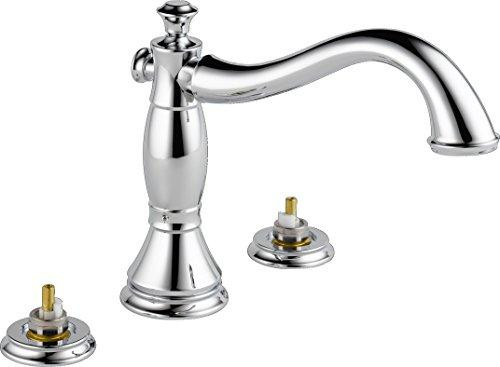 Delta T2797-LHP  Cassidy 3-Hole Roman Bathtub Faucet Trim without Handles, Chrome