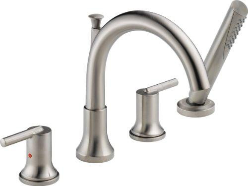 Delta T4759-SS Faucet Trinsic, Roman Tub with Hand Shower Trim, Stainless