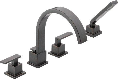 Delta T4753-RB Faucet Vero Roman Tub With Handshower Trim, Venetian Bronze