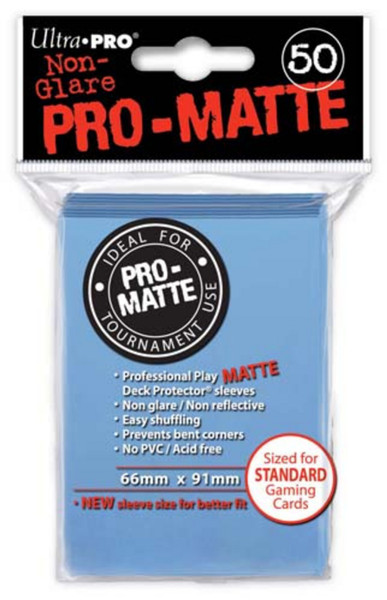 Ultra Pro UP84188 Pro-Matte Lite Blue Standard Size Deck Protector 50-Count Pack