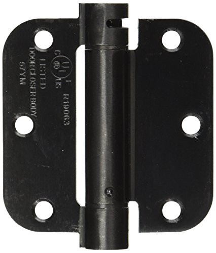 Deltana DSH35R515A 3.5 in. x 3.5 in. x 0.63 in. Radius Single Action Spring Hinge (Set of 10) (Antique Nickel)