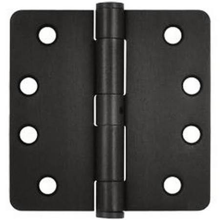 Deltana S44R4HDN10B  HD Nrp Steel 4-Inch x 4-Inch x 1/4-Inch Radius Hinge