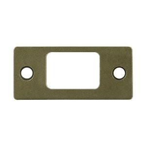 Deltana SP2751U5 2.75 in. x 1.25 Adjustable Strike Plate w Dust Cup (Set of 10) (Antique Brass)