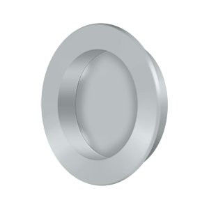 Deltana FP238U26D  Flush Pulls, Solid Brass Flush Pull , Round, HD, 2 3/8", Solid Brass In Brushed Chrome