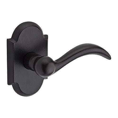Baldwin HDARCLRAR481  Arch Left-Handed Arch Half-Dummy Lever with Rustic Arch Rose, Dark Bronze
