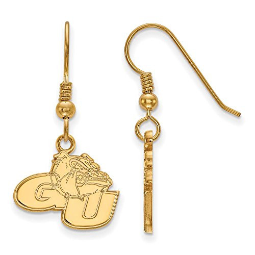 LogoArt GP005GON Gonzaga Small (1/2 Inch) Dangle Earrings Wire (Gold Plated).