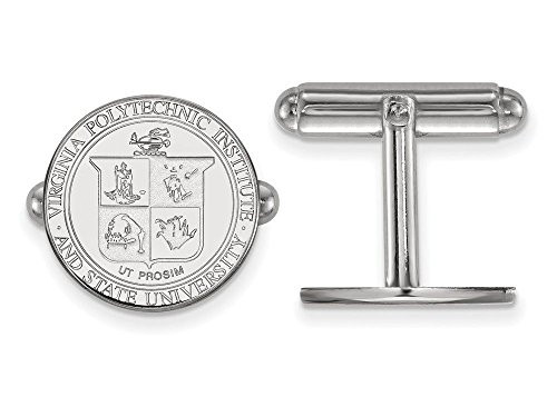 LogoArt SS065VTE Virginia Tech Crest Cuff Links (Sterling Silver).