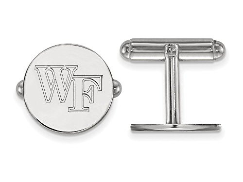 LogoArt SS063WFU Sterling Silver LogoArt Wake Forest University Cuff Links