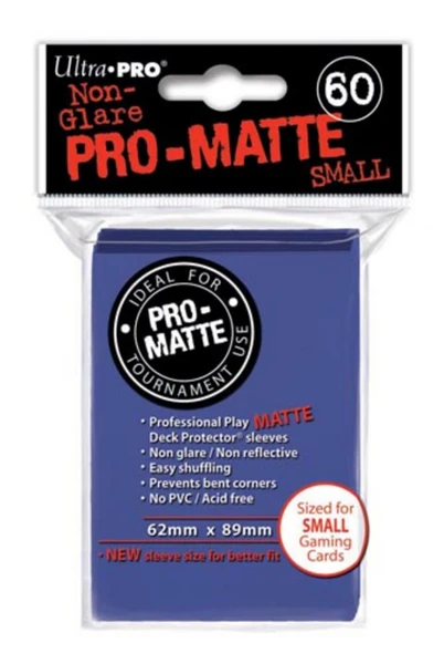 Ultra Pro UP84264 Deck Protector Sleeves 60 Pro-Matte Blue Small Size Sleeves - Japanese Size