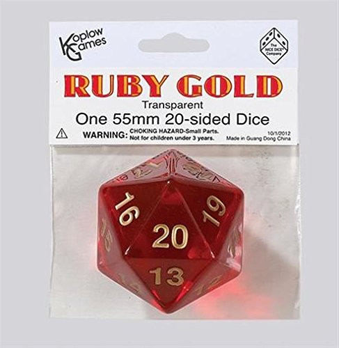 Ruby 55mm D20 Count Down Die