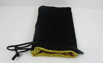 Black with Gold Lining Dice Bag