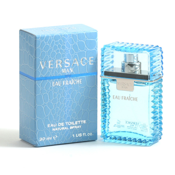 VERSACE 20222241 MAN BY , EDT SPRAY 1.0 OZ EAU FRAICHE @ ) BLUE BOTTLE