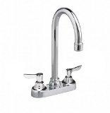 American Standard 7500.140.002  Monterrey 2-Handle Bar Faucet in Chrome with 5 Gooseneck Spout and Less Drain