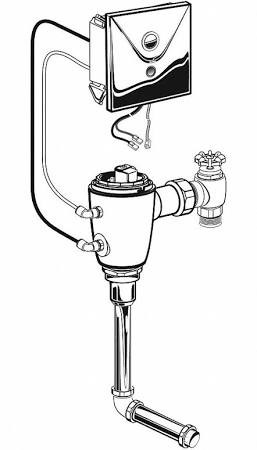 American Standard Selectronic Con Sel Urinal Fv, Bs, Base, 0.125 Gpf American Standard 606b.301.007