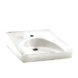 American Standard 9140.047.020 ADA Compliant Wall Mount Bathroom Sink Faucet Mount: Single Hole, Sink Finish: White