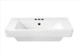 American Standard 641.004.020 0 Boulevard 4-Inch Center Faucet Holes Pedestal Basin, White