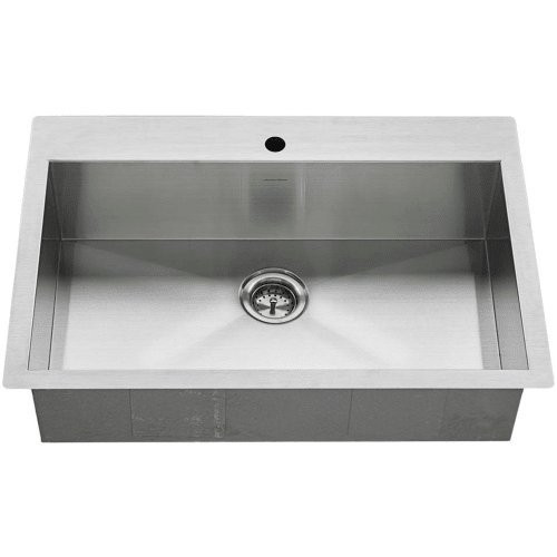 American Standard Edgewater 33X22 Sb Dual Mount Sink, 1H Stainless Steel American Standard 18SB.9332211.075