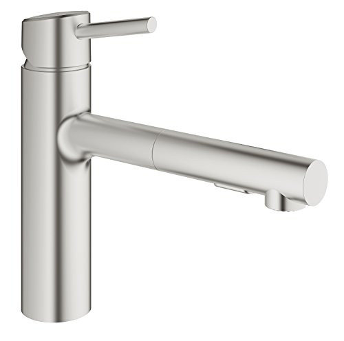 Grohe 31453DC1 Concetto Single-Handle Pull-Out Kitchen Faucet with Dual Spray