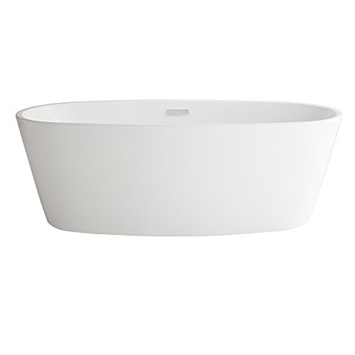 American Standard 2765.034.020 AMFBR 2765034.02 0 Coastal Serin Center Drain Free Standing Bathtub, 5.75' x 35", White