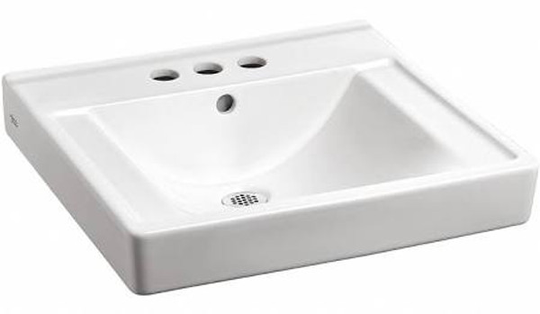 American Standard A9024008EC020 9024.008EC Decorum 20" Wall Mounted Bathroom Sink with EverCle, White