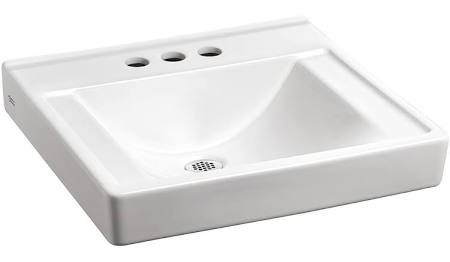 American Standard A9024904EC020  DECORUM WALL-HUNG LAV 4" CTR L/OF WHT WHITE