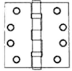 Deltana DSB45B3 DEL US3 4.5 X 4.5 IN SQUARE HINGE