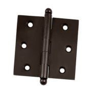 Deltana CH2525U14  2.5 x 2.5 in. Hinge with Ball Tips, Bright Nickel - Solid Brass - 3 Case - Pack of 2