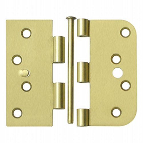 Deltana S44058TT4-UN  4 x 4 x 0.62 Square Hinge, Satin Brass - Steel - 50 Case - Pack of 2