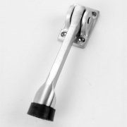 Don-Jo 1467626 1467 Solid Brass Door Holder, Satin Chrome Plated, 5" Projection (Pack of 10)