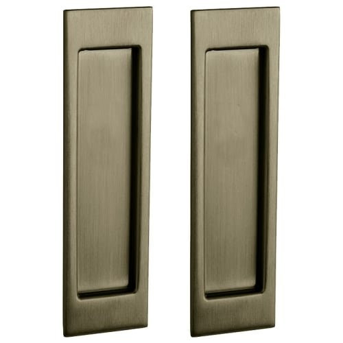 Baldwin PD005050PASS PD005.PASS Santa Monica Passage Pocket Door Set with Door Pull from the, Satin Brass and Black